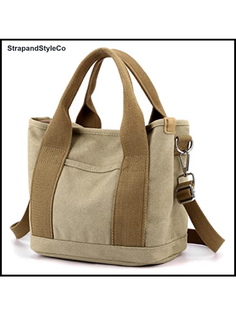 Canvas Tote Bag Multi-Pocket Shoulder Hobo Satchel Travel Work